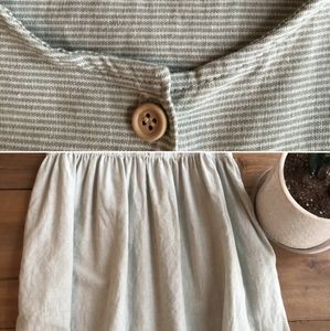 XXS little cottonwood mama dress green and white s